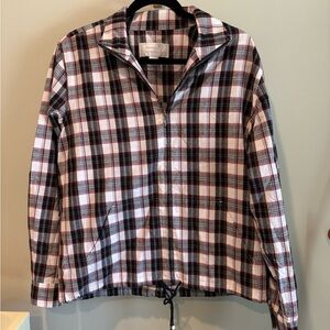 Christopher & Banks Red and Black Plaid Jacket